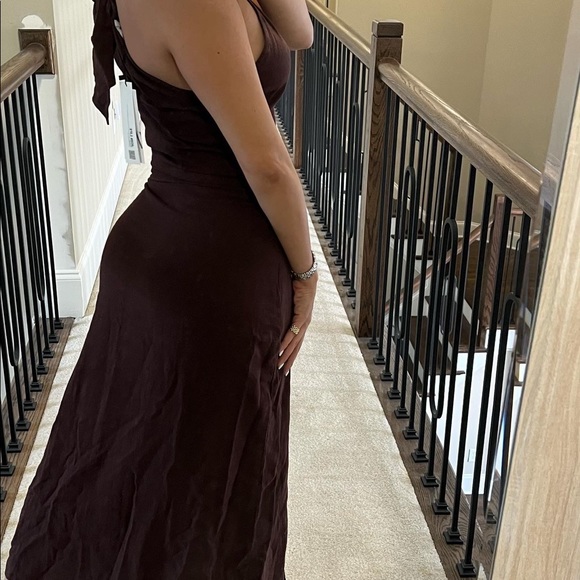 Zara linen blend chain halter dress - Picture 7 of 8